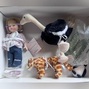 Vintage Madame Alexander "Wendy Visits the Zoo" doll set.